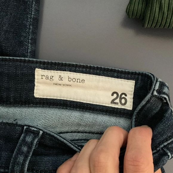 Rag & Bone Womens‎ 26 Cate Mid-Rise Ankle Skinny Dark Wash Denim Jeans - Picture 5 of 7